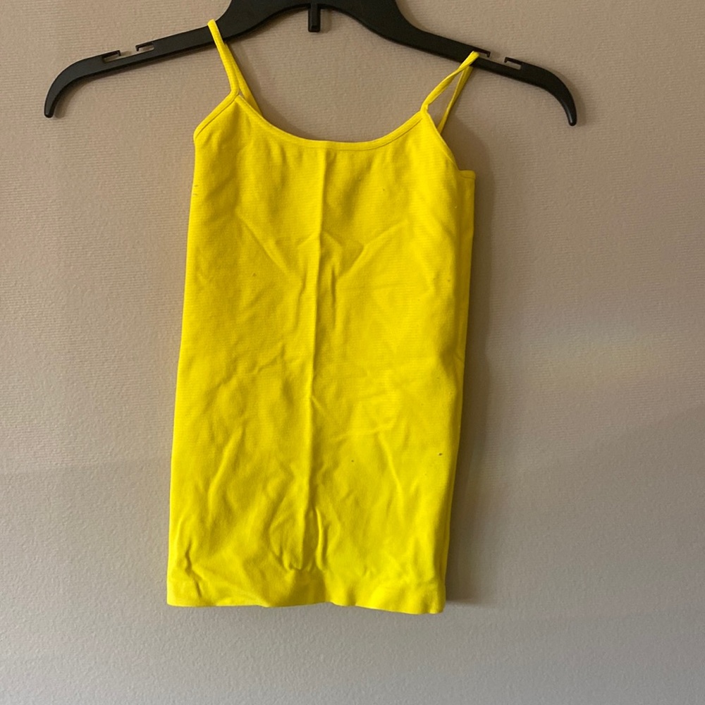 girls yellow cami tank